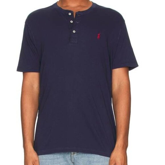 NEW POLO RALPH LAUREN Polo Shirt Navy Distress Worn Out Short Sleeve Size XL - Picture 1 of 12